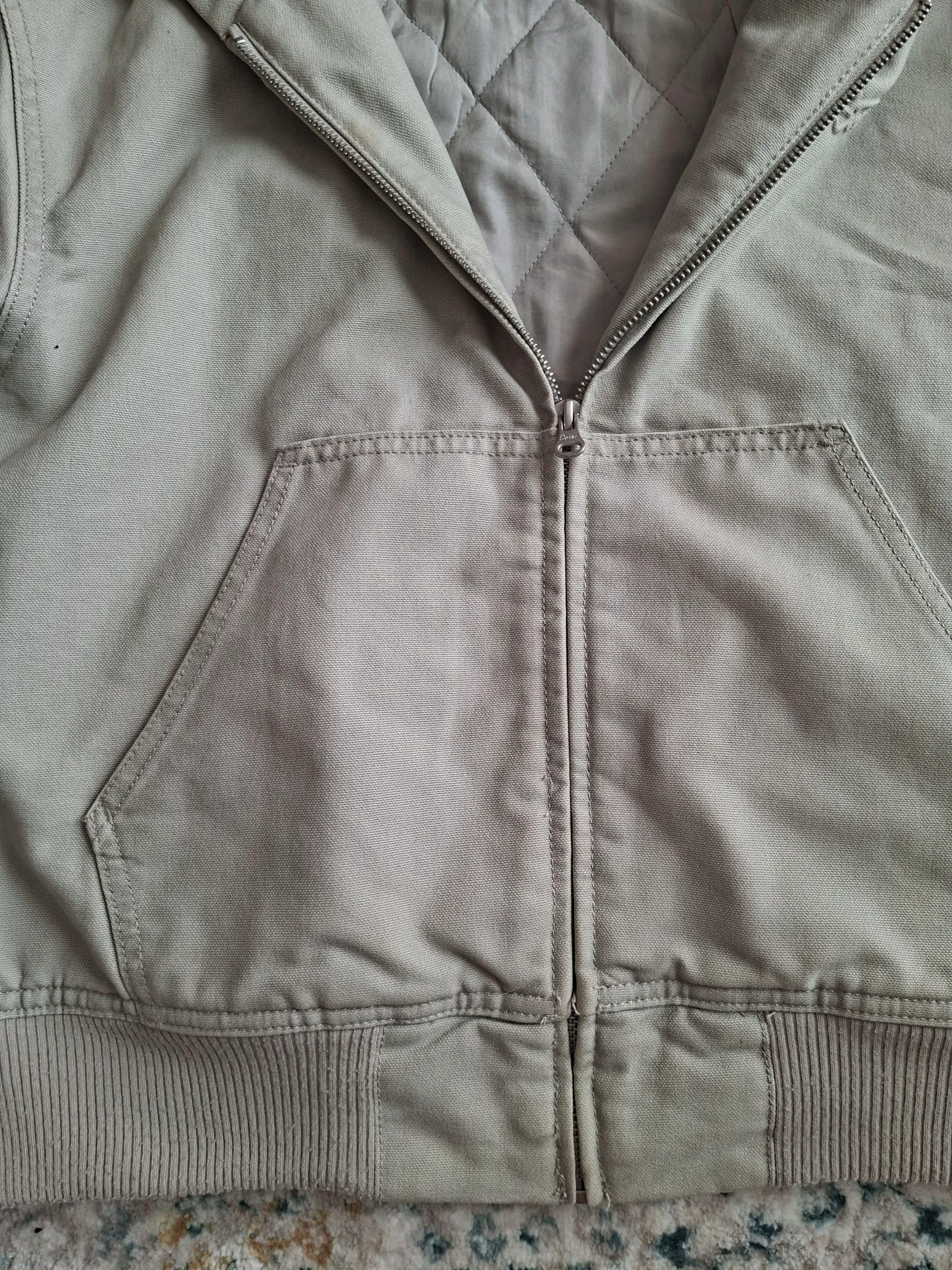 Cazadora vaquera vintage beige talla S – photo 4